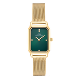 Octagonal Analog Emerald Gold