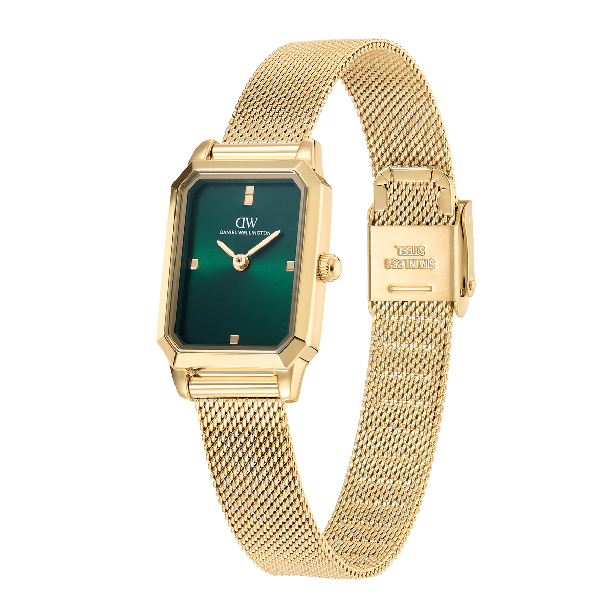 Octagonal Analog Emerald Gold