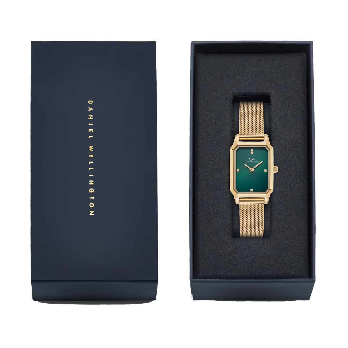 Octagonal Analog Emerald Gold
