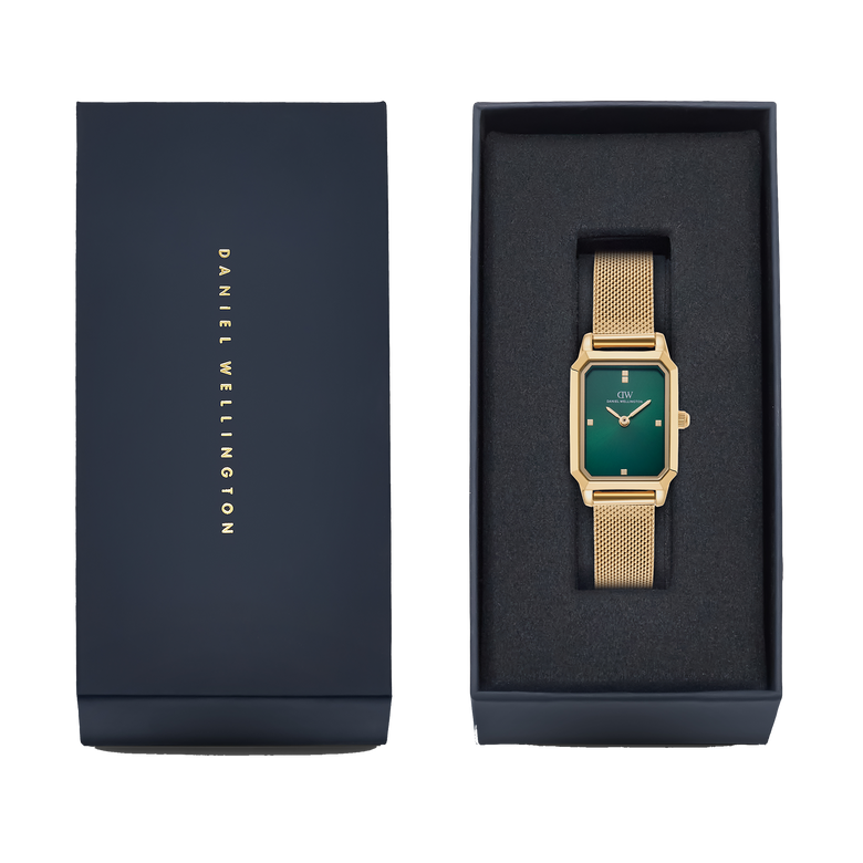 Octagonal Analog Emerald Gold