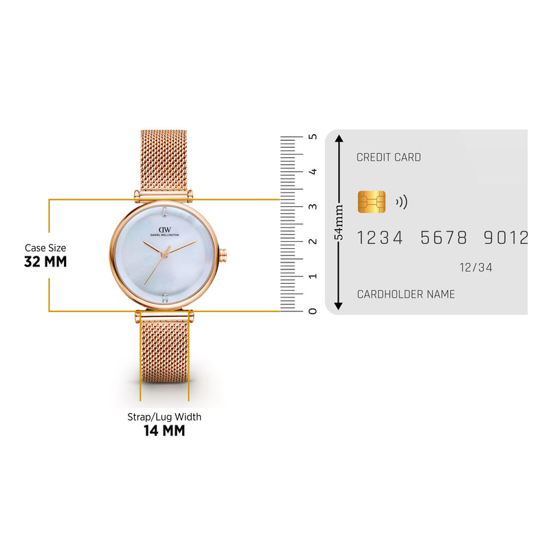 Round Analog White MOP Rose Gold