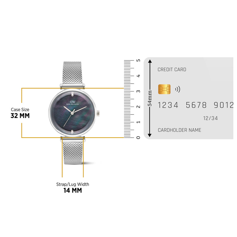 Round Analog Black Silver