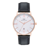 Round Analog Roman Sheffield White/Rose Gold