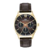 Round Multi Eye Dark Brown Gold