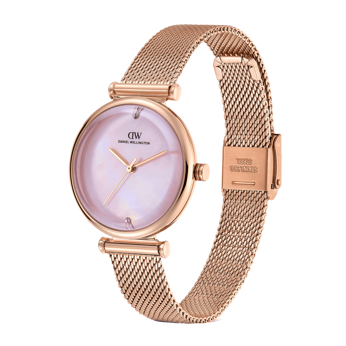 Round Analog Pink MOP Rose Gold