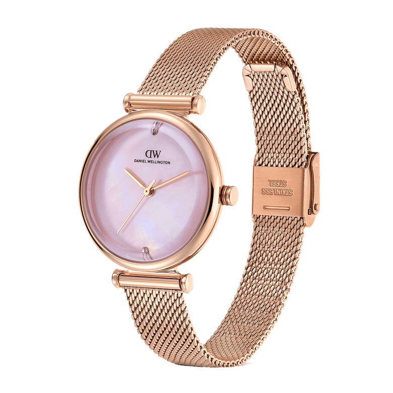 Round Analog Pink MOP Rose Gold