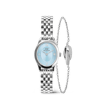 Ophelia Mini Ice Blue & Elan Unity Bracelet Silver