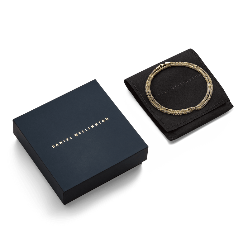 Tide Mesh Necklace Gold 2.8