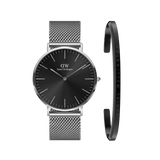 Classic Mesh Onyx + Classic Bracelet Silver
