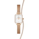 Quadro Mini Lumine Bezel + Classic Tennis Rose Gold