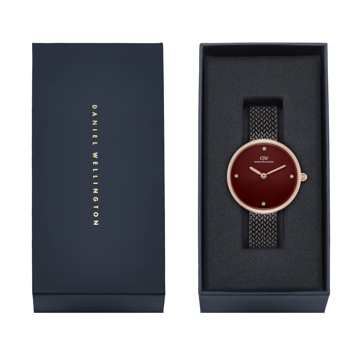 Round Analog Brown Rose Gold Ashfield
