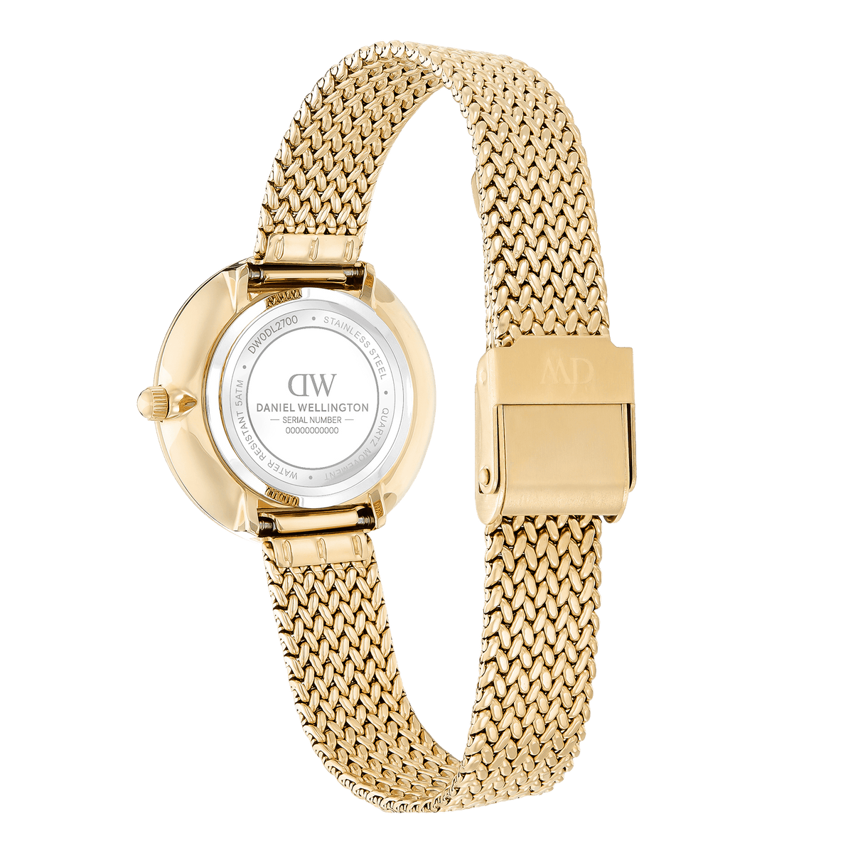 Round Analog Blue Gold