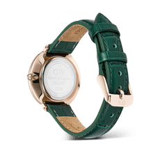 Crystalline Bezel Green Croc Rose Gold