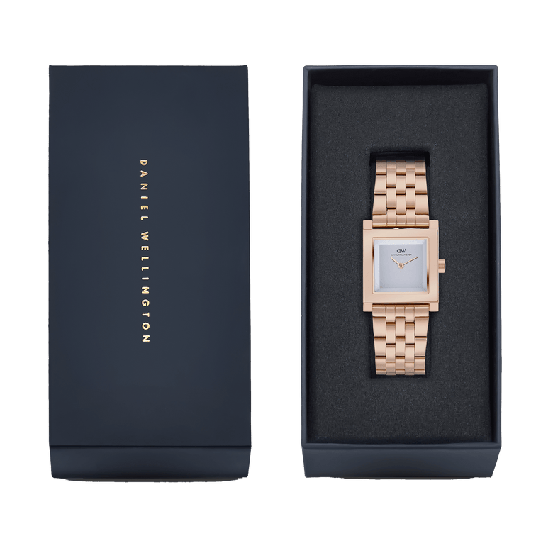 Square Analog Link Rose Gold