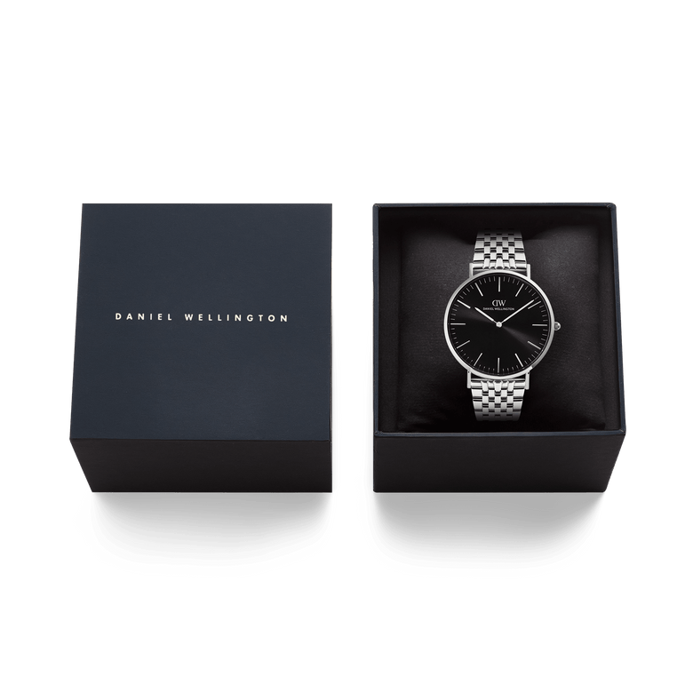 Classic 7-Link Black Silver