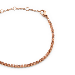 Classic Tennis Bracelet Apricot Rose Gold