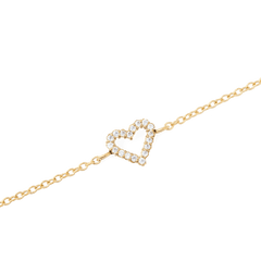 Mirelle Heart Bracelet Gold