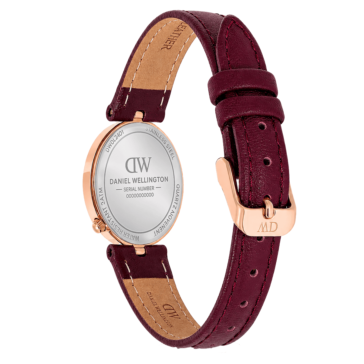 Round Analog Brown Leather Rose Gold