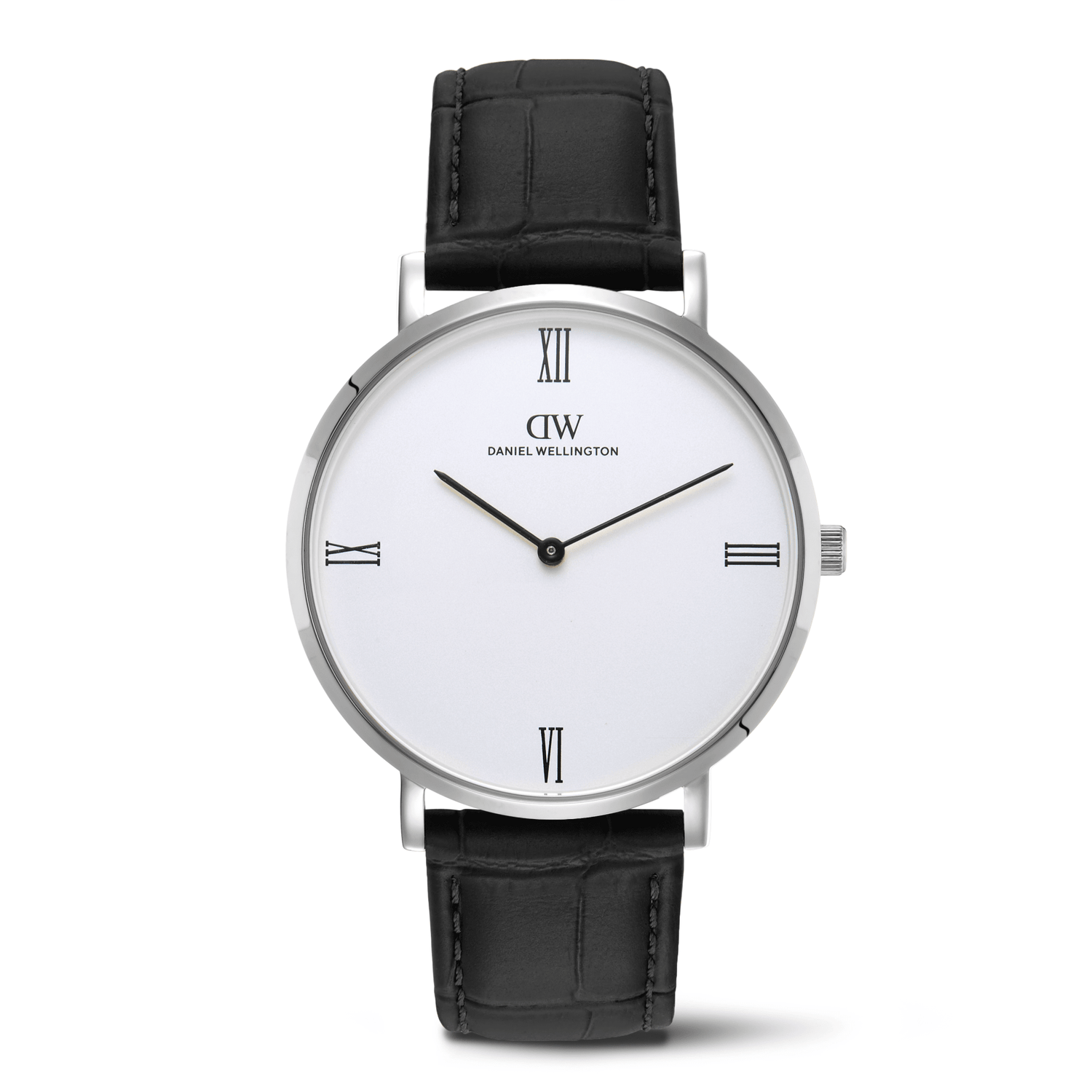 Round Analog Roman Sheffield Silver