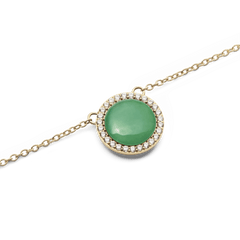 Audrey Necklace Jade Gold