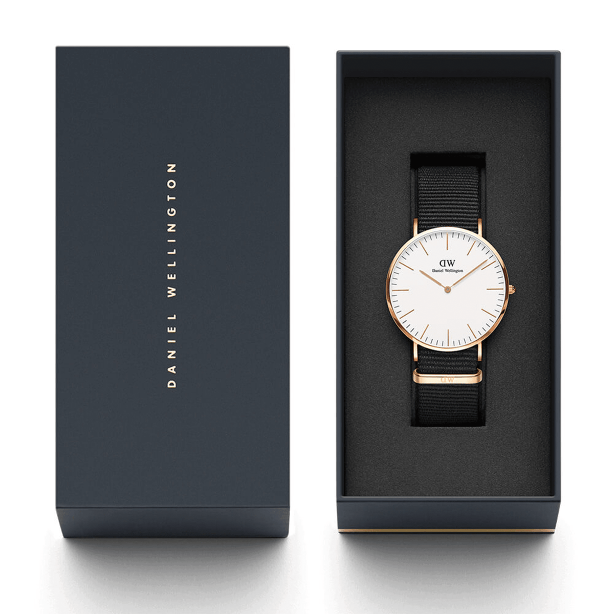 Cornwall Men's watch rose gold with NATO strap DW