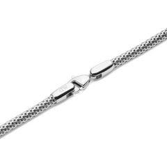 Tide Mesh Necklace Silver 2.8