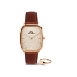 Marlon & Classic Mini Signet Ring Rose Gold Set