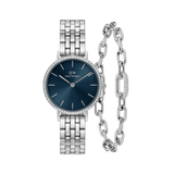 Petite Lumine Bezel 5-Link Arctic & Crystal Link Bracelet Silver