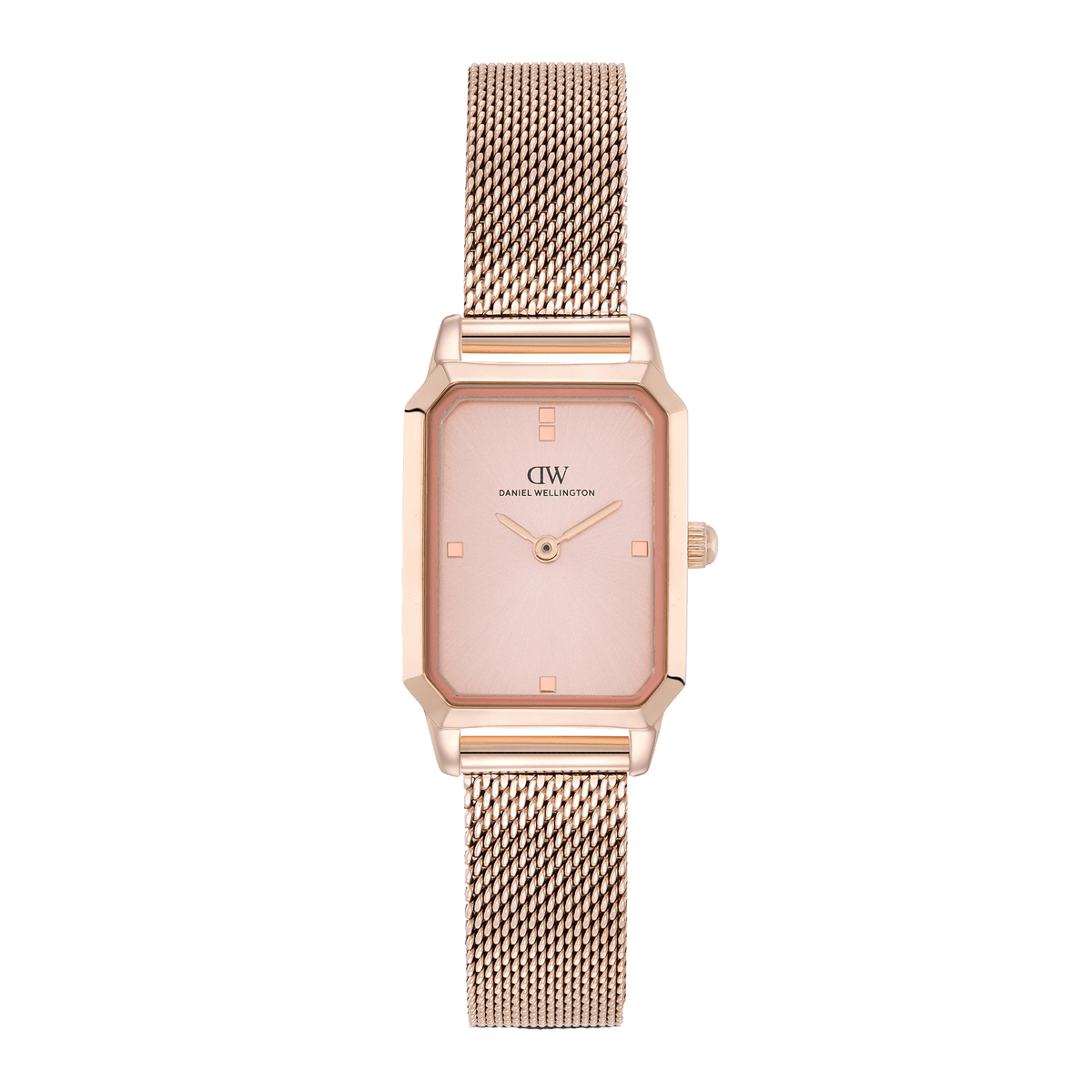 Octagonal Analog Mesh Rose Gold
