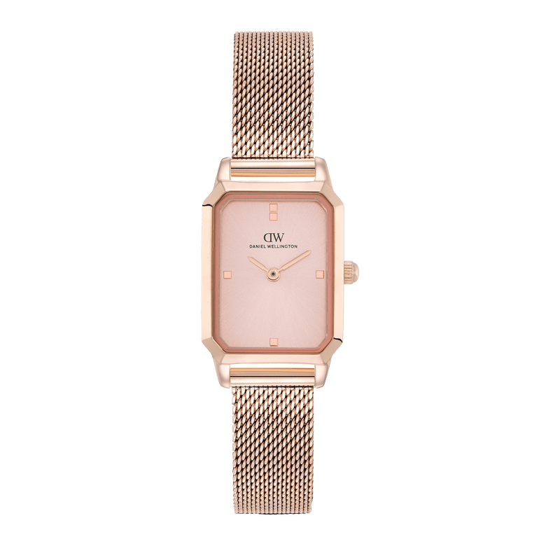 Octagonal Analog Mesh Rose Gold