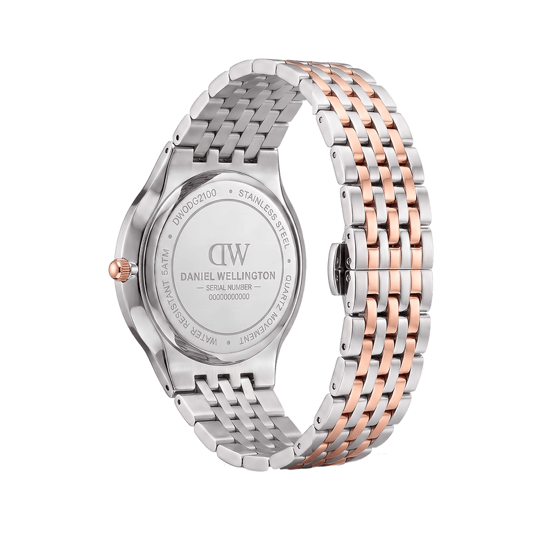 Round Analog 5-Link Silver
