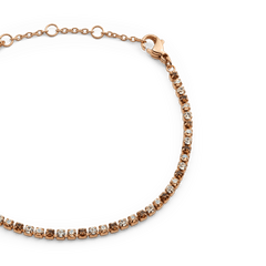 Classic Tennis Bracelet Honey Combo Rose Gold