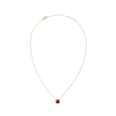 Audrey Necklace Red Agathe Gold