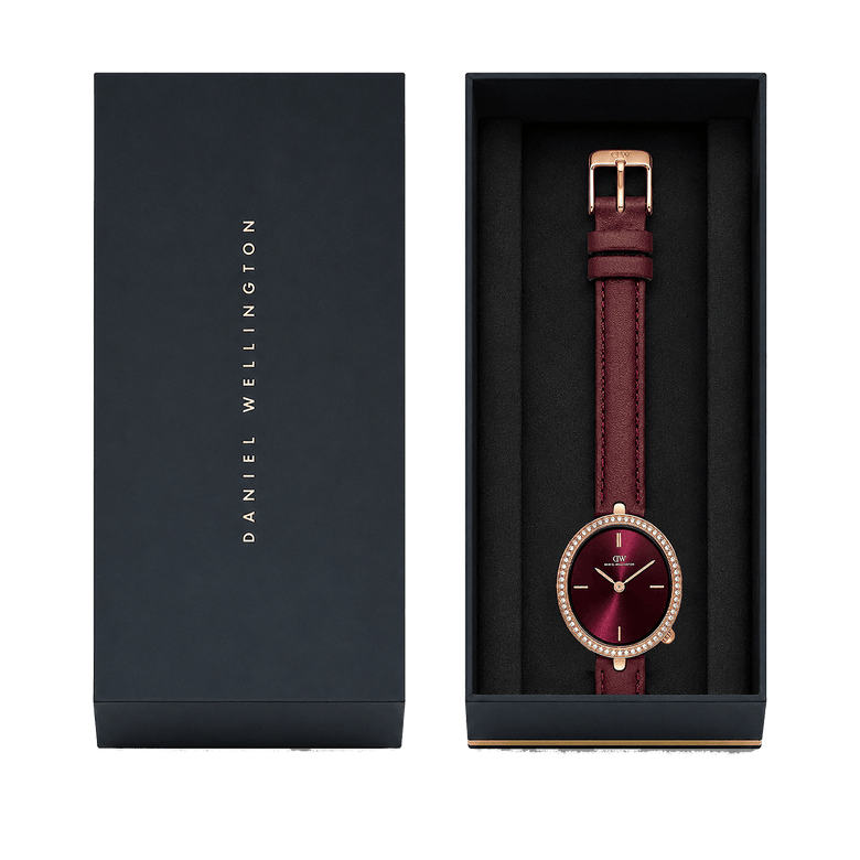 Round Analog Brown Leather Rose Gold