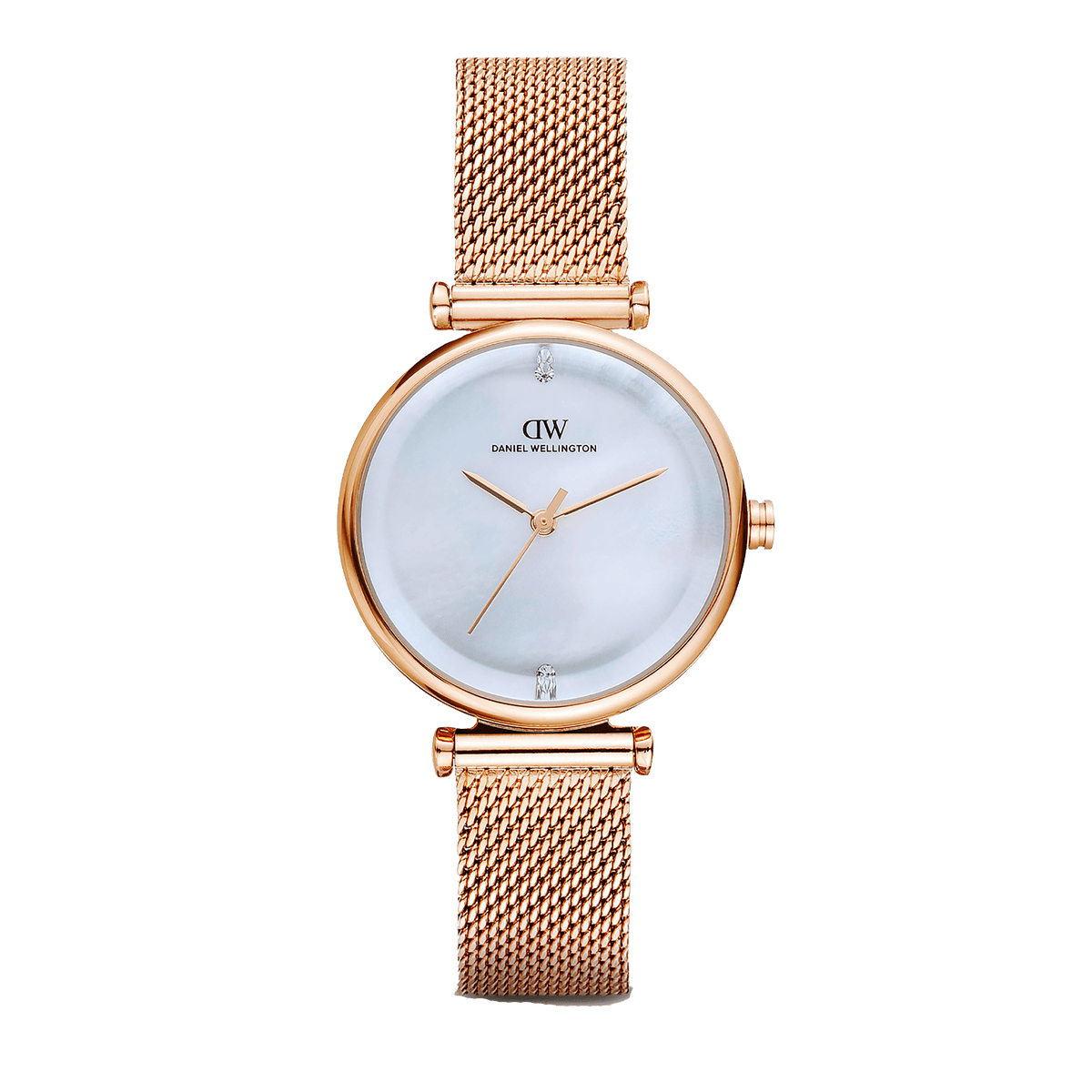 Round Analog White MOP Rose Gold