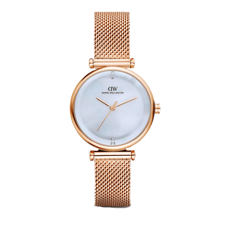 Round Analog White MOP Rose Gold