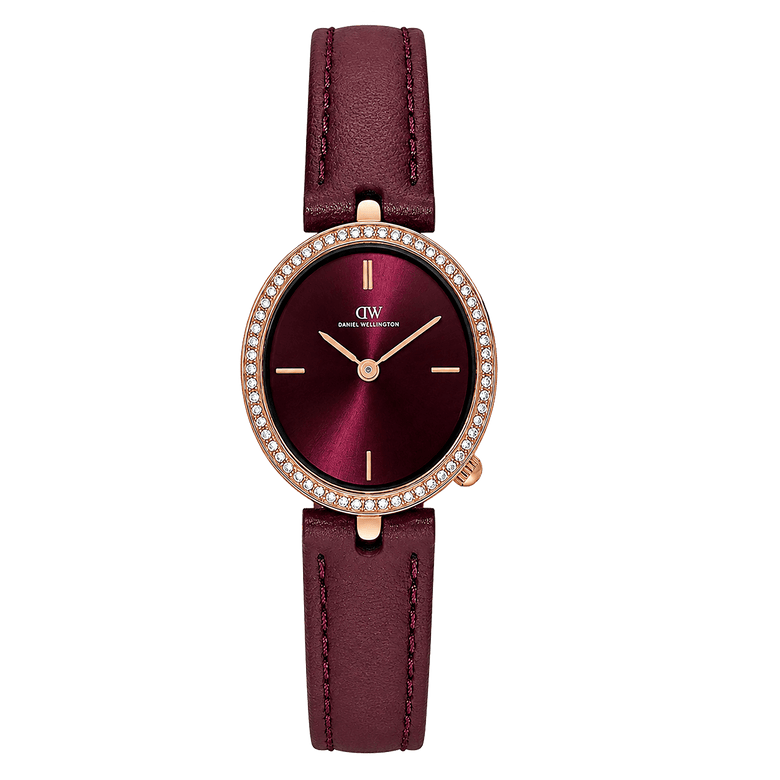 Round Analog Brown Leather Rose Gold