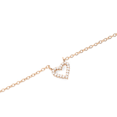 Mirelle Heart Necklace Rose Gold