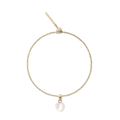 Mother of Pearl Heart Gold Charm