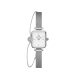 Quadro Mini Sterling & PavÃ© Crystal Pendant Bracelet Silver