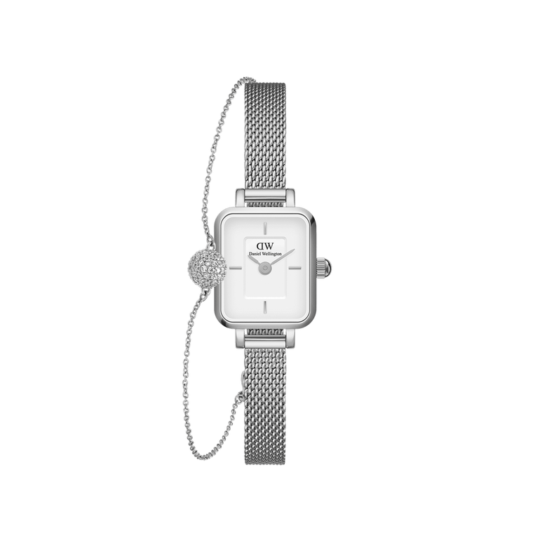 Quadro Mini Sterling & PavÃ© Crystal Pendant Bracelet Silver