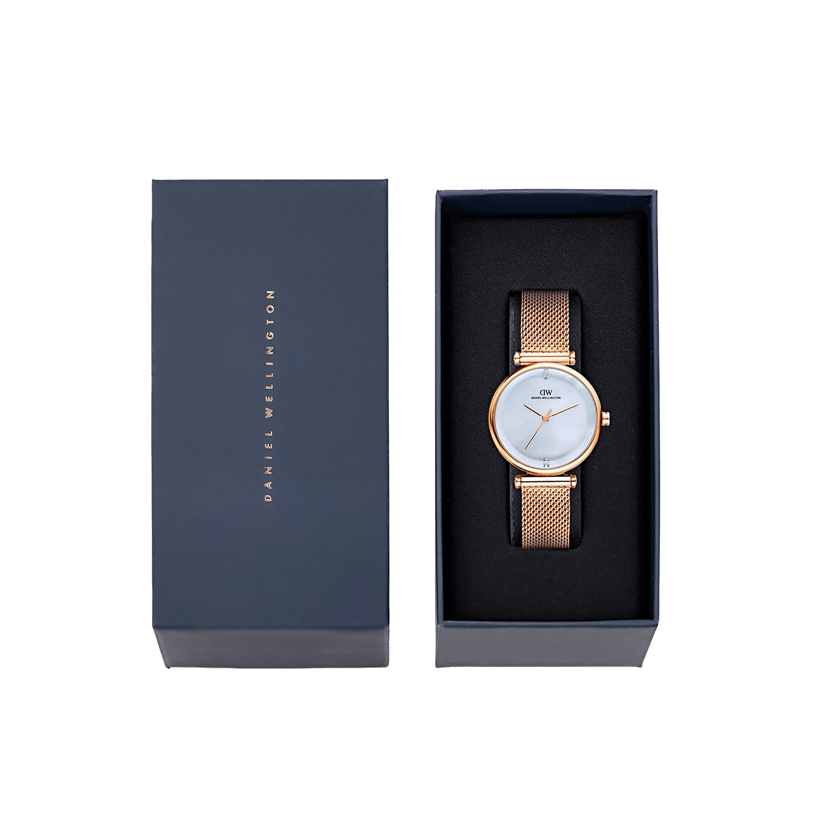 Round Analog White MOP Rose Gold