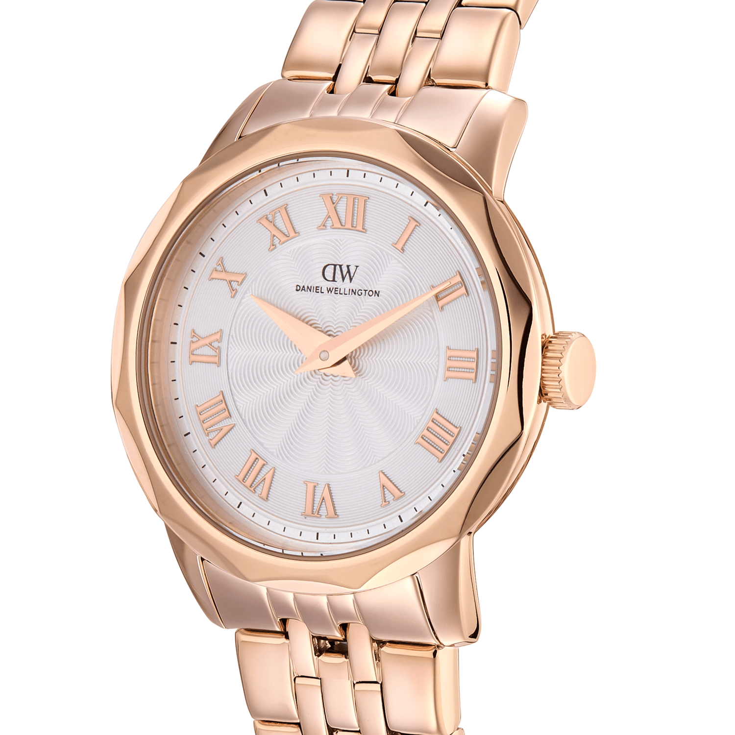 Round Analog Guilloché Rose Gold