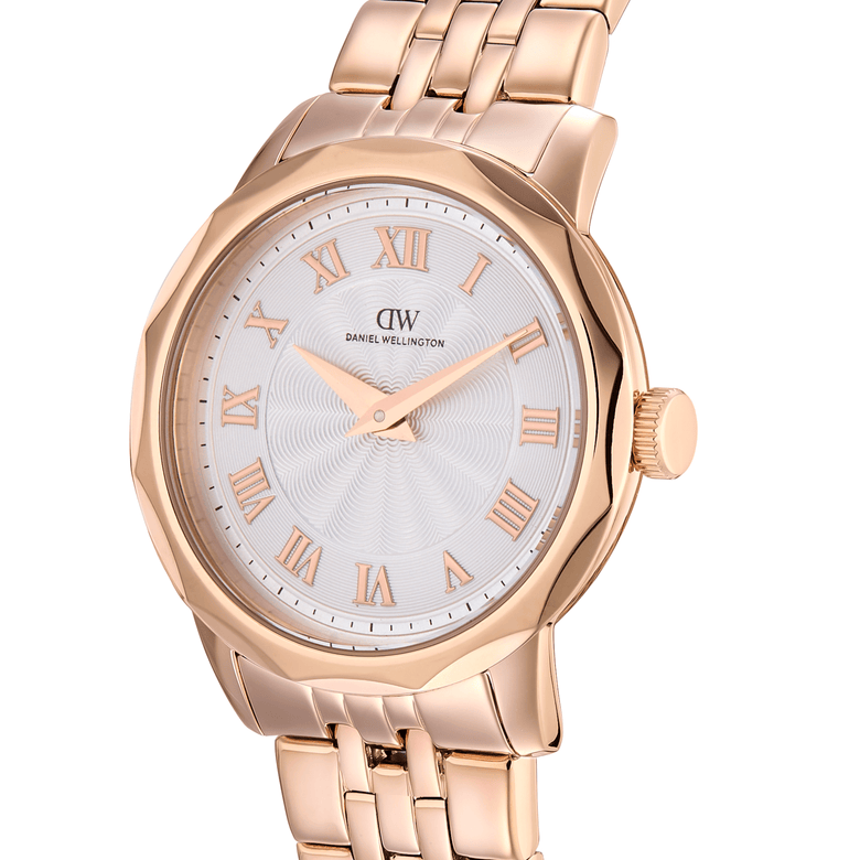 Round Analog Guilloché Rose Gold