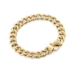 Ellipse Cuban Chain Bracelet Gold