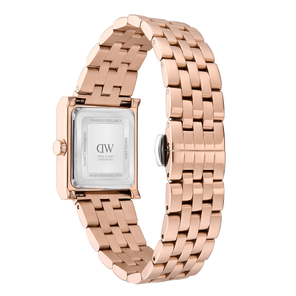 Square Analog Link Rose Gold
