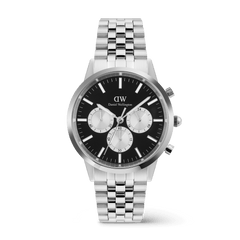 Buy Iconic Chronograph Arch 5 Link Onyx Panda Silver from DW