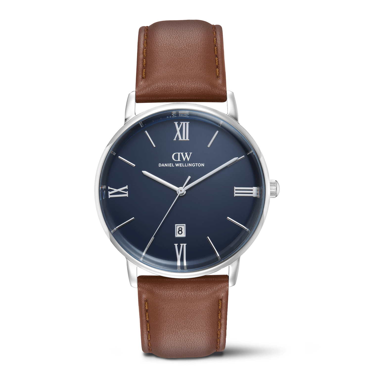 Round Analog Roman St Mawes Blue/Silver