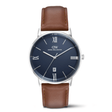 Round Analog Roman St Mawes Blue/Silver