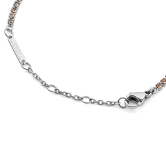 Classic Tennis Bracelet Apricot Silver